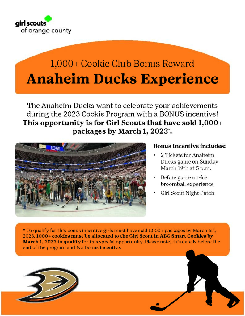 2023 Anaheim Ducks Bonus Incentive